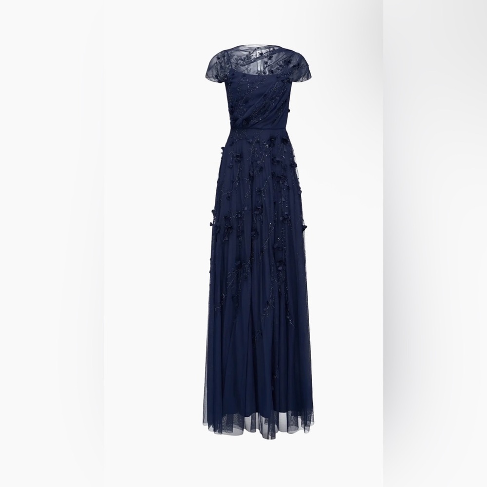 Theia Valerie Embroidered A-Line Gown